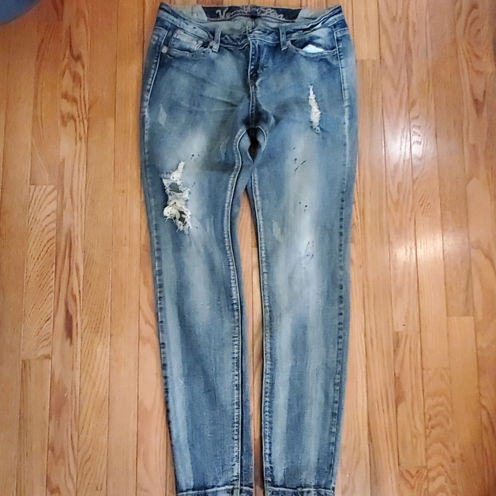Vanilla star destructive denim jeans
